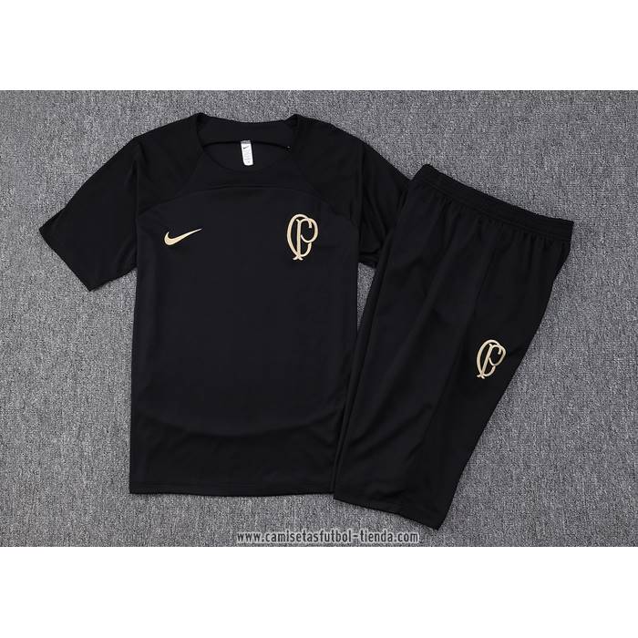 Chandal del Corinthians 2023 2024 Manga Corta Negro - Pantalon Corto